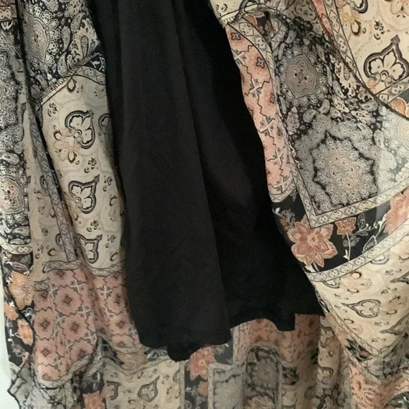 Indigo rose long sleeve sheer dress. Very flowy, plunging neckline. - Picture 5 of 5